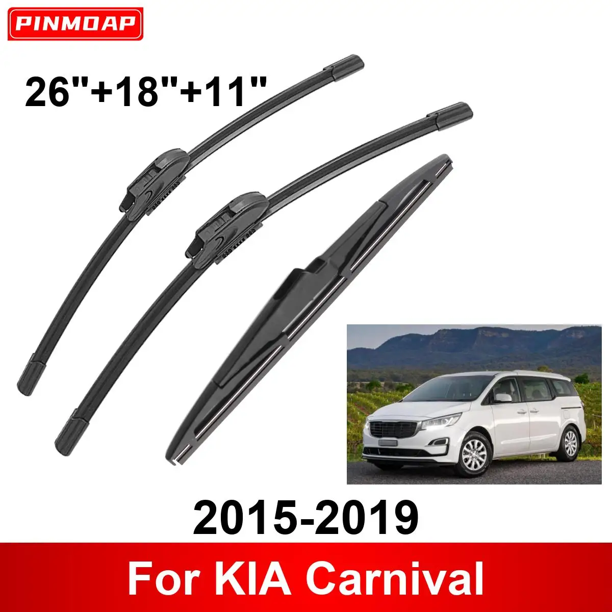 1/2/3/4/6PCS Car Wiper For KIA Carnival 2015-2019 Front Rear Wiper Blades Brushes Auto Accessories 2015 2016 2017 2018 2019